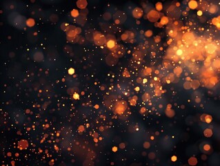 Fototapeta premium Orange Lights on Black Background