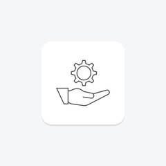 Responsibility thinline icon , vector, pixel perfect, illustrator file