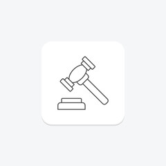 Justice thinline icon , vector, pixel perfect, illustrator file