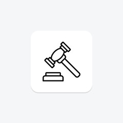 Justice line icon , vector, pixel perfect, illustrator file