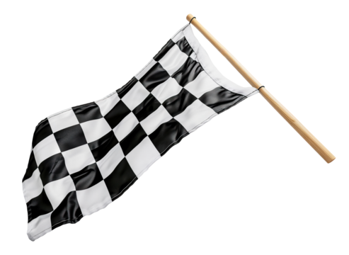 Checkered racing flag, cut out