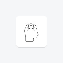 Vision thinline icon , vector, pixel perfect, illustrator file