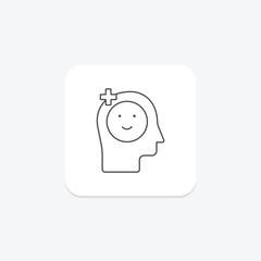 Optimism thinline icon , vector, pixel perfect, illustrator file