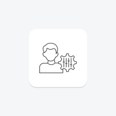 Self-Discipline thinline icon , vector, pixel perfect, illustrator file
