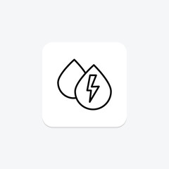 Hydro Energy line icon , vector, pixel perfect, illustrator file