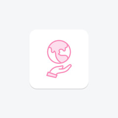 Sustainable Energy duotone line icon , vector, pixel perfect, illustrator file