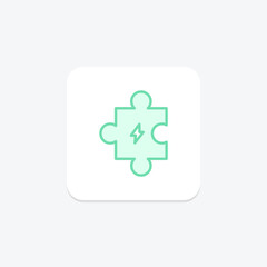 Obraz premium Energy Solutions duotone line icon , vector, pixel perfect, illustrator file