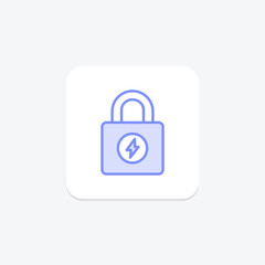 Energy Security duotone line icon , vector, pixel perfect, illustrator file