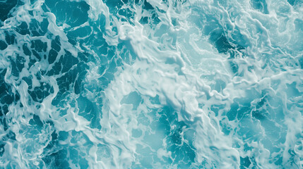 Obraz premium Top down view of ocean wave