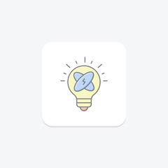 Energy Innovation lineal color icon , vector, pixel perfect, illustrator file