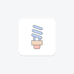 Fototapeta premium Energy Saver lineal color icon , vector, pixel perfect, illustrator file