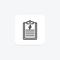 Energy Policy line icon , vector, pixel perfect, illustrator file