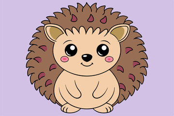 Adorable Hedgehog Vector Graphic For Web And Print. Premium Hedgehog Illustration Featuring Cute Design Perfect For Websites, Print Materials, Digital Content, And Creative Projects