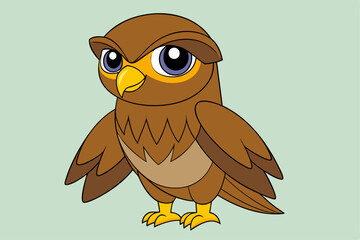 Adorable Hawk Vector Graphic For Web And Print. Premium Hawk Illustration Featuring Dynamic Design Perfect For Websites, Print Materials, Digital Content, And All Creative Projects
