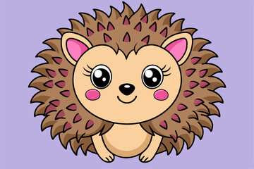 Adorable Hedgehog Vector Graphic For Web And Print. Premium Hedgehog Illustration Featuring Cute Design Perfect For Websites, Print Materials, Digital Content, And Creative Projects