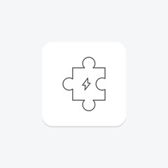 Fototapeta premium Energy Solutions thinline icon , vector, pixel perfect, illustrator file