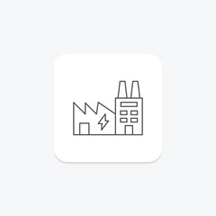 Energy Industry thinline icon , vector, pixel perfect, illustrator file