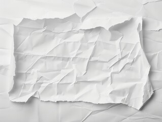 Obraz premium A clean and empty sheet of white paper on a white background