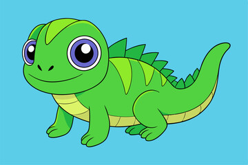 Adorable Iguana Vector Graphic For Web And Print. Premium Iguana Illustration For All Creative Projects