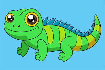 Adorable Iguana Vector Graphic For Web And Print. Premium Iguana Illustration For All Creative Projects