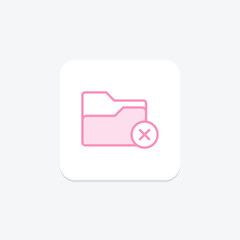 Remove Folder duotone line icon , vector, pixel perfect, illustrator file