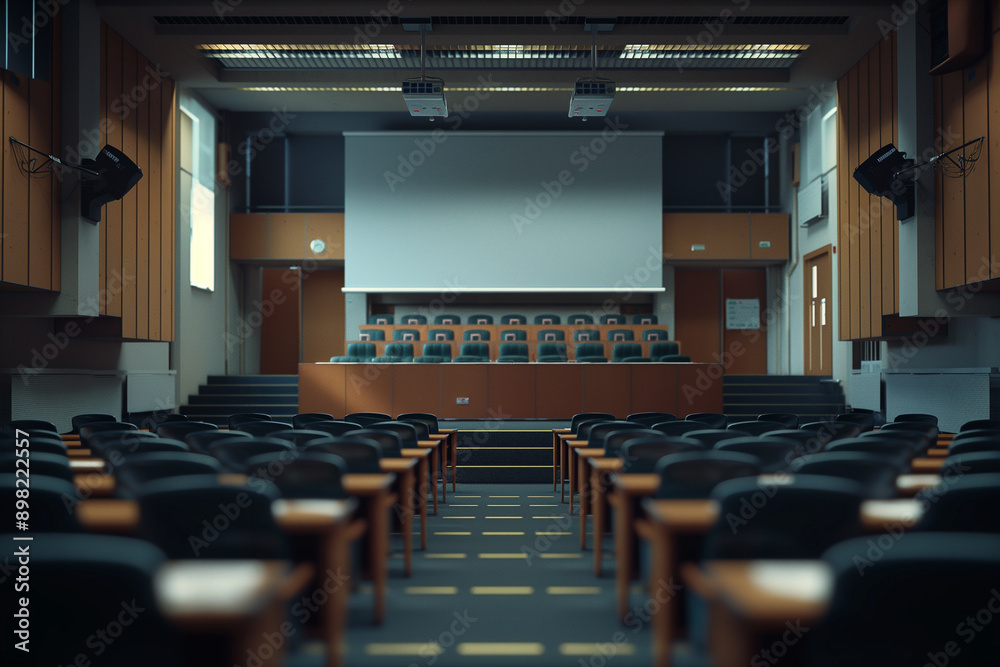 Wall mural University lecture hall setup