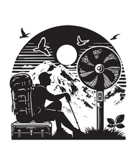 vector hiking vector art,graphics hikings icons set,vintage illustration hiking clipart,vector hikings flat style artwork design