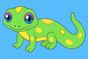 Adorable Lizard Vector Graphic For Web And Print. Premium Lizard Illustration For All Creative Projects.