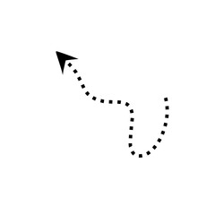 hand drawn dotted line arrow