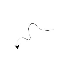 hand drawn dotted line arrow