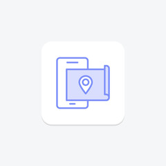 Routing duotone line icon , vector, pixel perfect, illustrator file