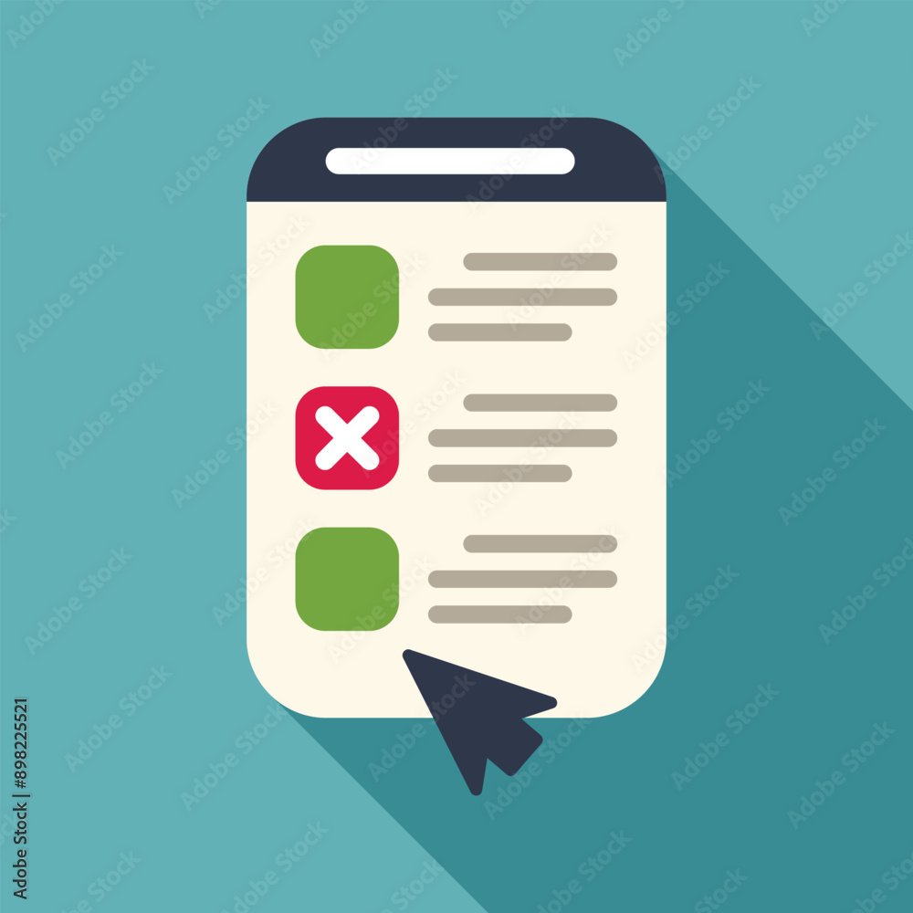 Poster online survey form being filled on a mobile device with a mouse cursor selecting an option
