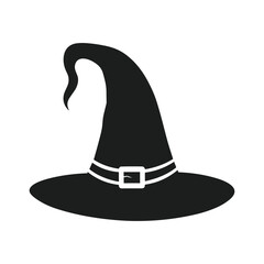 Pointed Witch Hat Silhouette - Perfect for Magical Halloween Art
