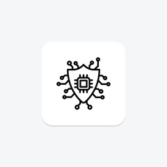 Cyber Security line icon , vector, pixel perfect, illustrator file