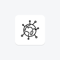 International network line icon , vector, pixel perfect, illustrator file