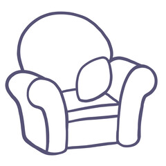 sitting on a chair Couch Illustration Doodle Sketch Drawing