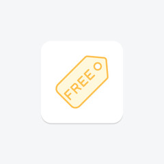 Free Label duotone line icon , vector, pixel perfect, illustrator file