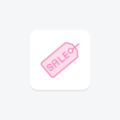  Sale Tag duotone line icon , vector, pixel perfect, illustrator file