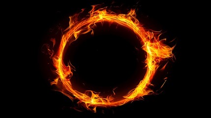 Fiery Circle Abstract