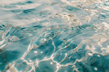 Fototapeta premium Clear turquoise water ripple outdoors nature.
