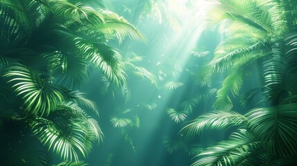 sunlight streams through tree leaves, sun shines beneath
