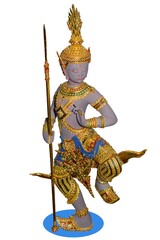 statue of thai puppet art