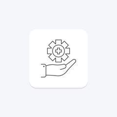 Medical Services thinline icon , vector, pixel perfect, illustrator file