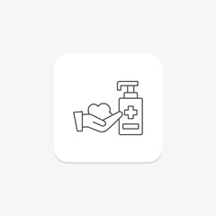Fototapeta premium Medical Hygiene thinline icon , vector, pixel perfect, illustrator file