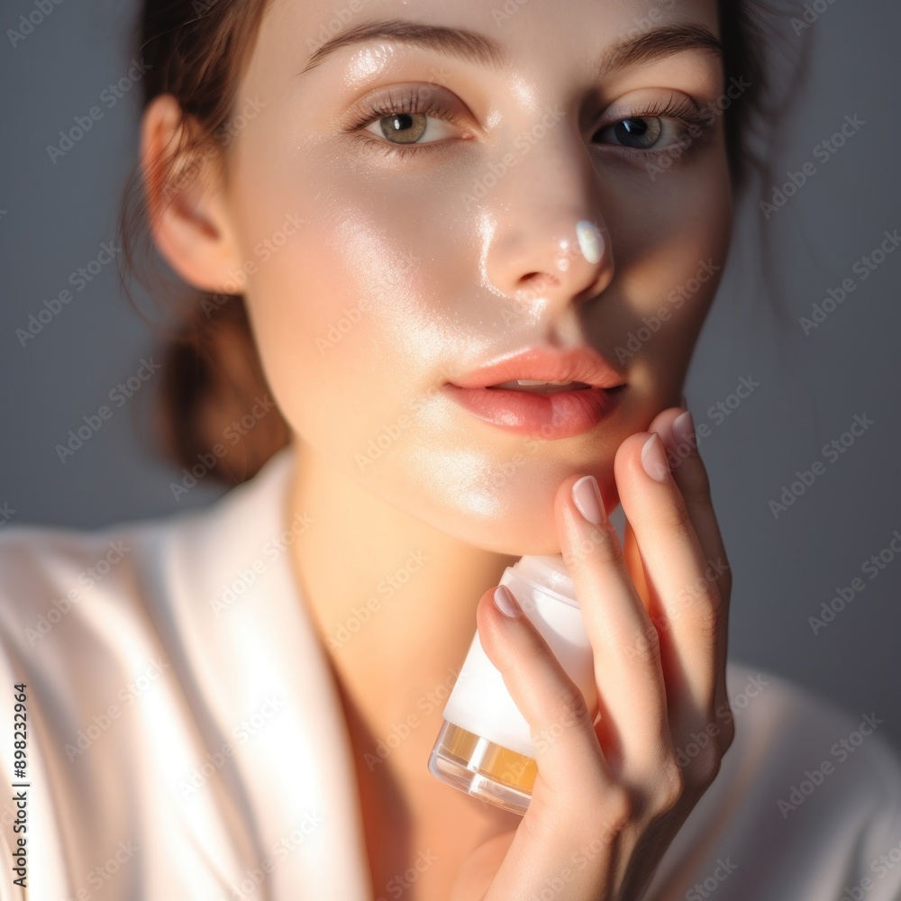 Canvas Prints Woman cosmetics skin hand.