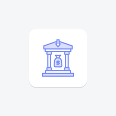 Payment Refund duotone line icon , vector, pixel perfect, illustrator file