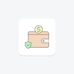 Payment Compliance lineal color icon , vector, pixel perfect, illustrator file