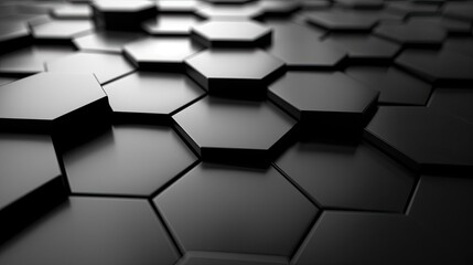 Hexagonal 3D Product Mockup with Modern Geometric Design