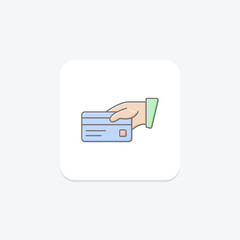 Payment Network lineal color icon , vector, pixel perfect, illustrator file