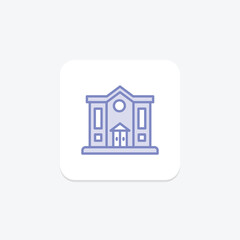 Collage duotone line icon , vector, pixel perfect, illustrator file